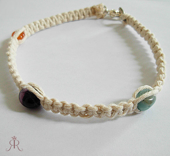 pet cotton necklace w gem crystals